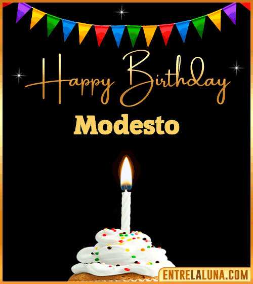 GiF Happy Birthday Modesto
